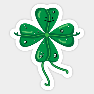 Funny dancing shamrock Sticker